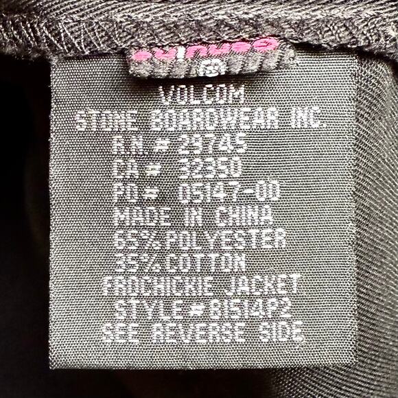 Volcom Womens Frochickie Moto Utility Jacket Size L Black Coat - Picture 12 of 13